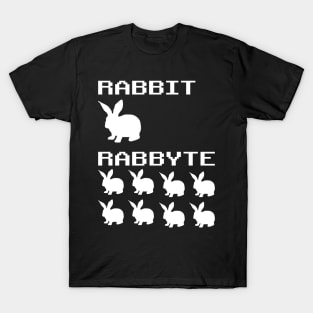 Funny Rabbit Rabbyte Programmer Computer Humor T-Shirt